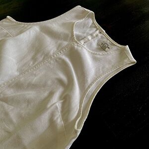 J. Crew White Denim Shift Dress